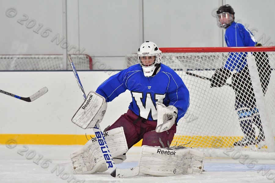 Wheaton College Men\'s Ice Hockey vs Middlesex Community College. - Photo By: KEITH NORDSTROM